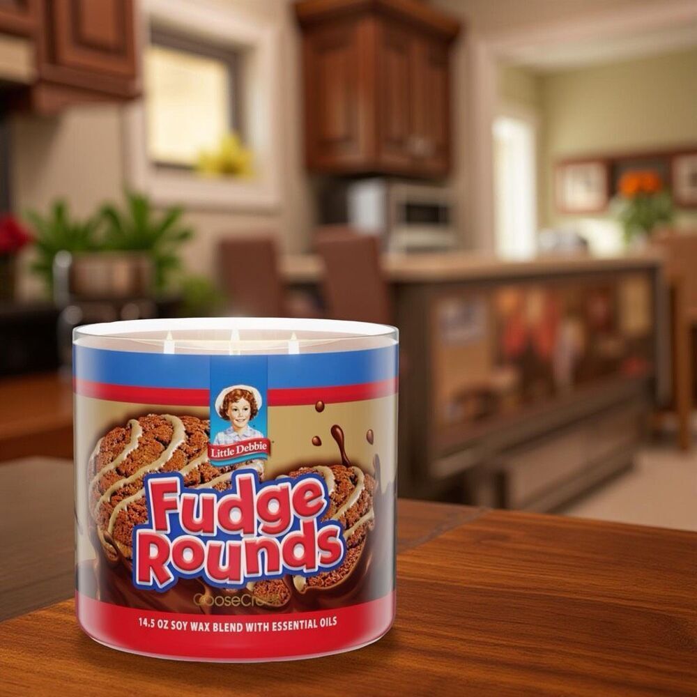 New Soy Base Goose Creek Fudge Rounds Little Debbie ™ 3-Wick Candle
